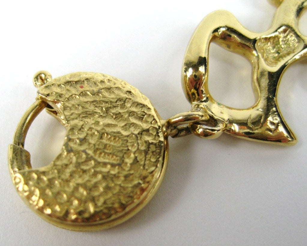 1980s Yves Saint Laurent YSL Fish Necklace New Never Worn In New Condition In Wallkill, NY