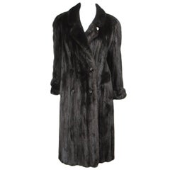 Pauline Trigere Mink Fur Trench Coat Blackglama