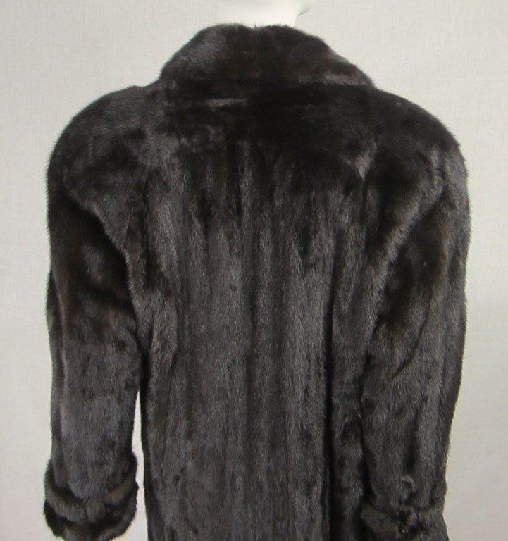 Pauline Trigere Mink Fur Trench Coat Blackglama  For Sale 2