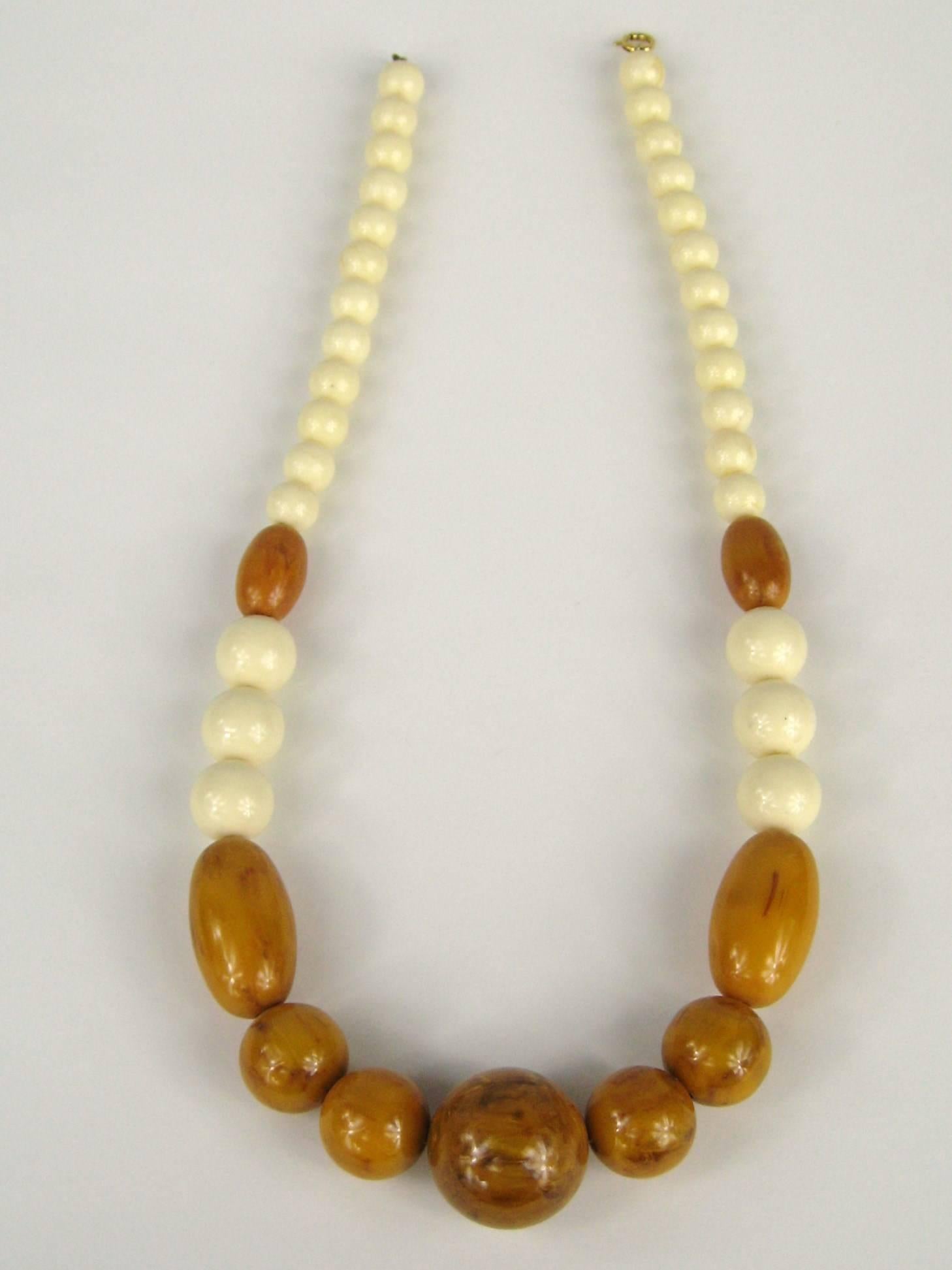 amber bakelite necklace