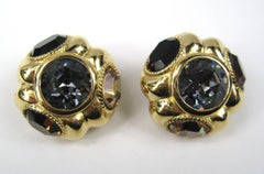 Large Ciner 1980s Swarovski crystal earrings New, Never Worn