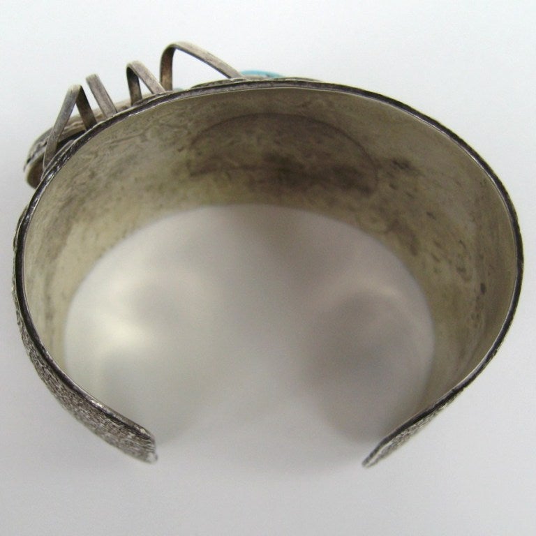 Bracciale a forma di ragno in turchese in argento sterling in vendita 1
