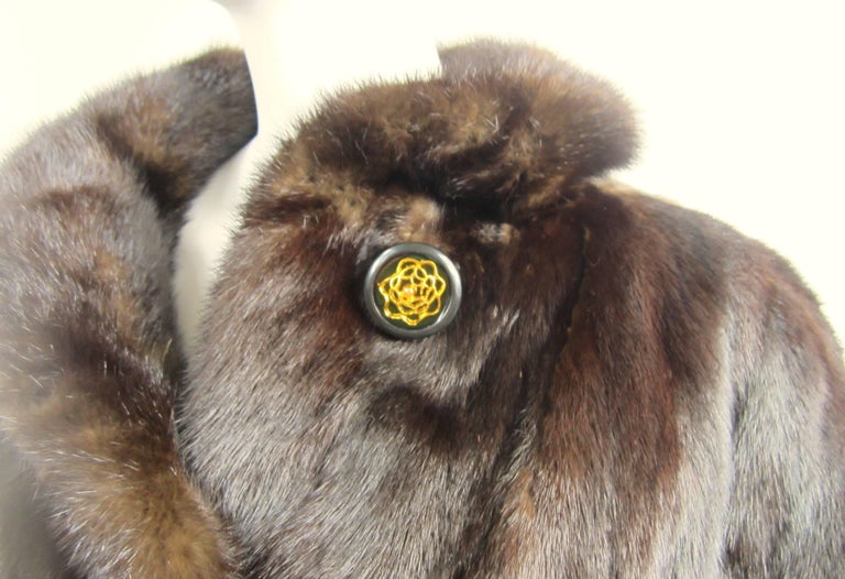  Ranch Mink Fur Coat & Jacket Large w/ Zippered Bottom 2 In 1  For Sale 2