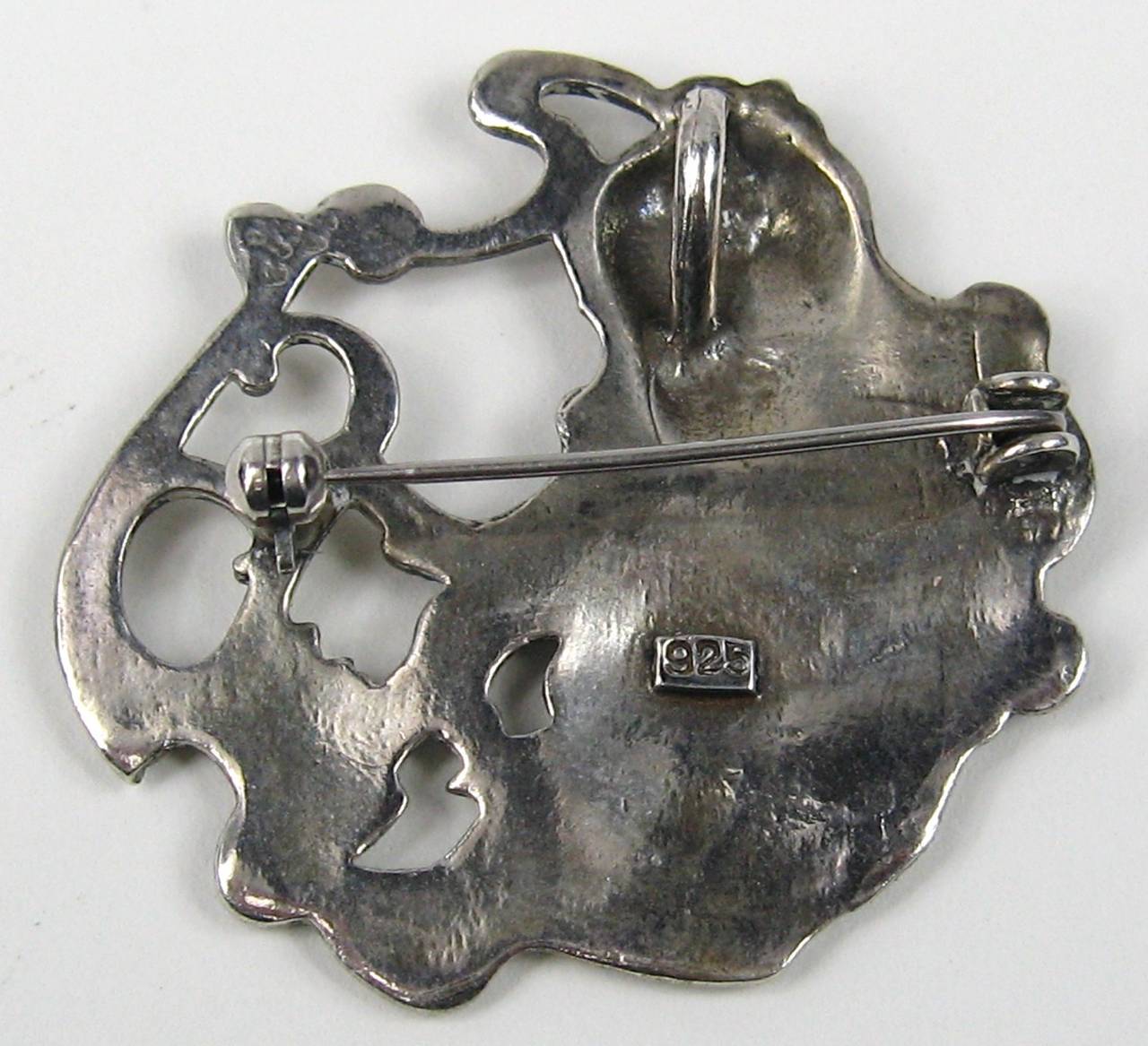 art nouveau silver brooch