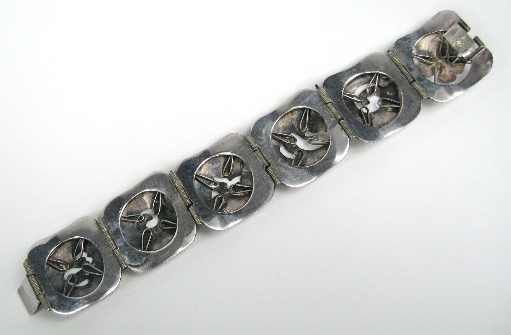 mexico silver bracelet vintage
