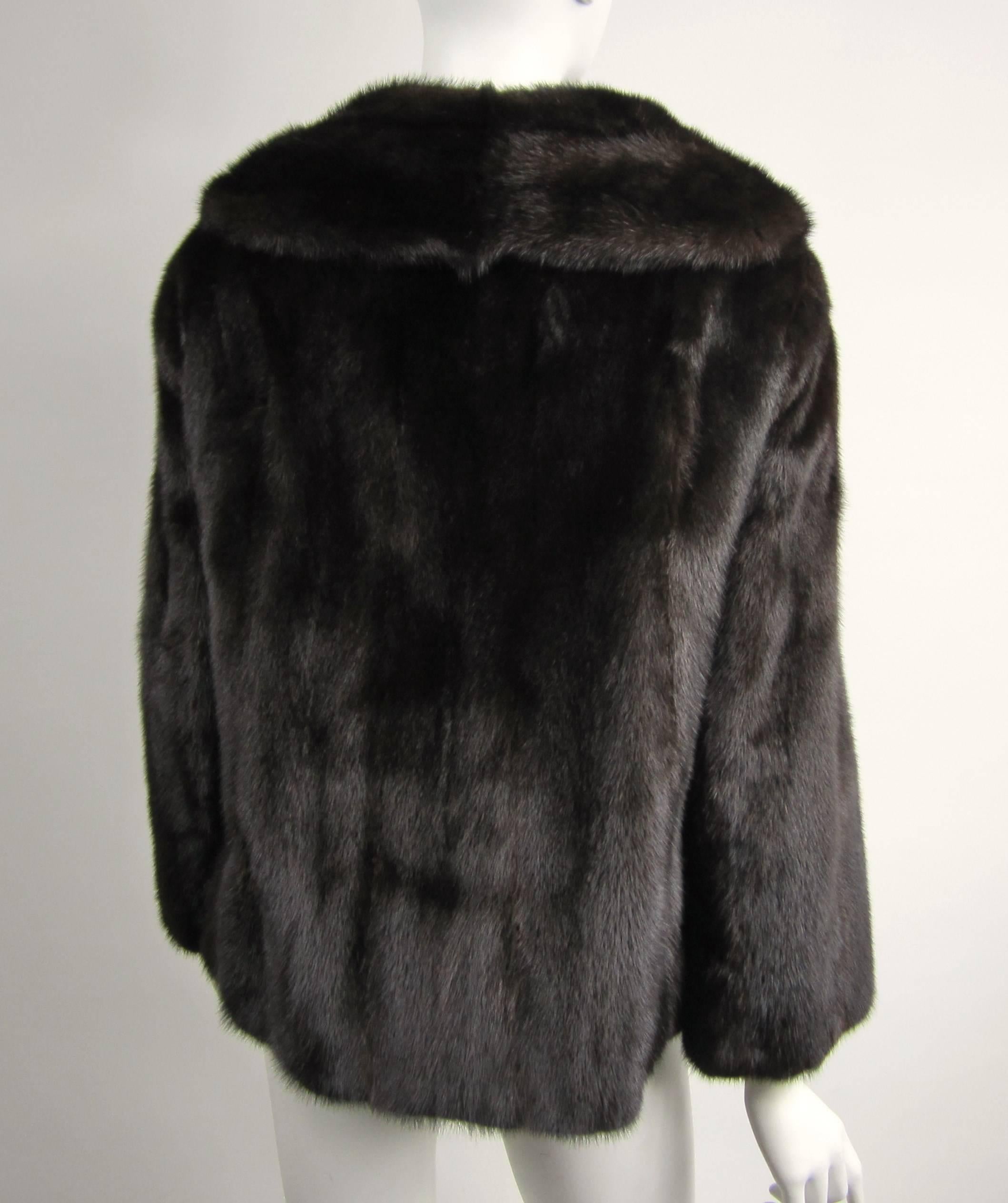 vintage black mink coat