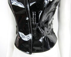 Black Patent Leather Suede Bustier Vest Whitaker Malem Syler Films