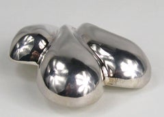 Mikal-Jon Bayanihan Sterling Silver 925 Massive Modernist Pin Brooch