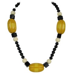 Collana di perline in bachelite vintage anni '50 Alexis Kirk