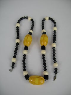 Vintage 1950s Alexis Kirk Bakelite Beaded Necklace