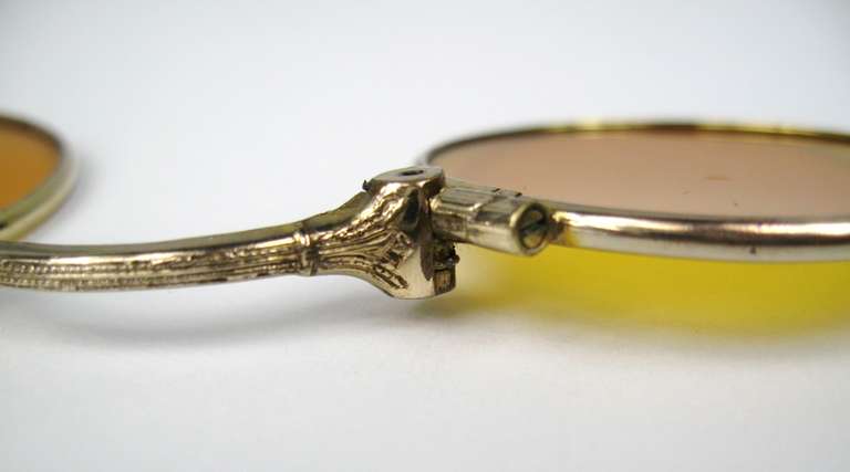 14 Karat Gold lorgnette Opernbrille mit Schildpatt-Griff im Angebot 1