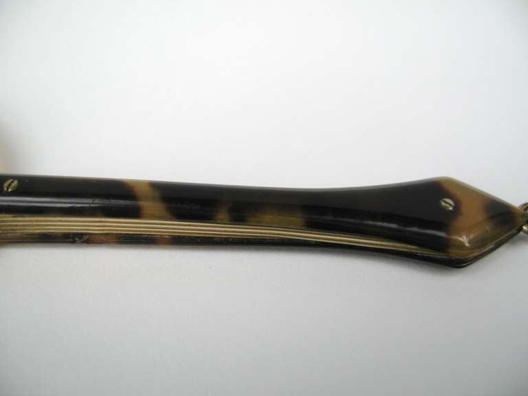 14k Gold lorgnette tortoise handle opera glasses In Good Condition For Sale In Wallkill, NY