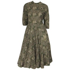 Vintage 1960's James Galanos Double Layered Skirt Dress