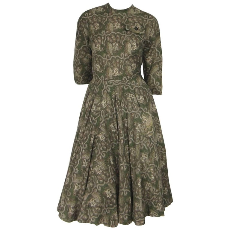 Vintage 1960's James Galanos Double Layered Skirt Dress For Sale at ...