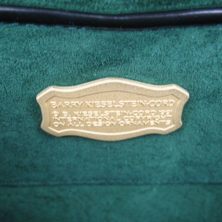 1990's BARRY Kieselstein Cord Black Lux Leather Handbag Never used 5