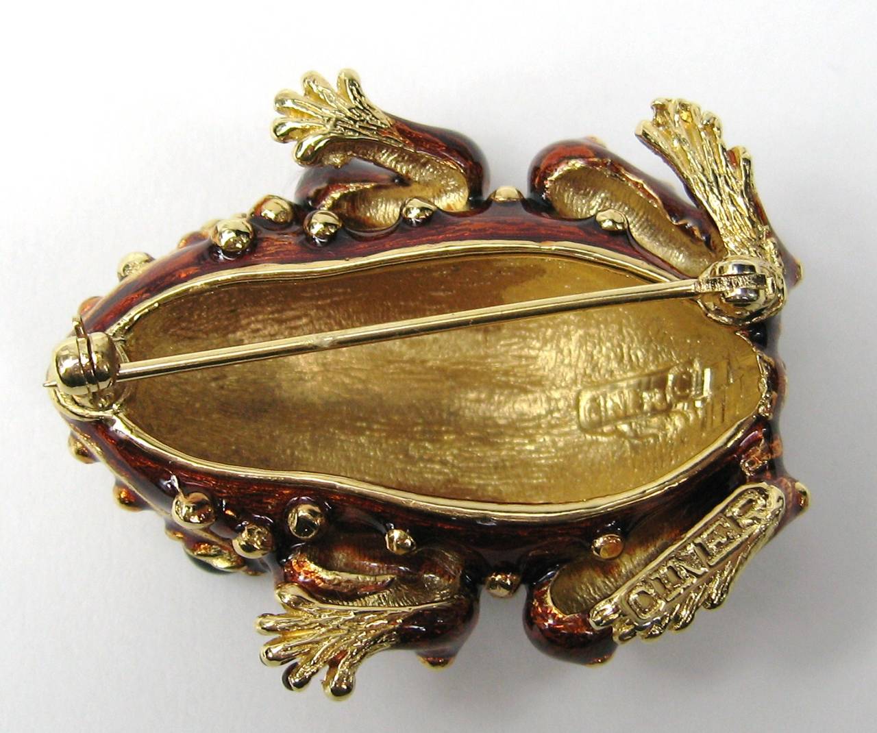swarovski frog brooch