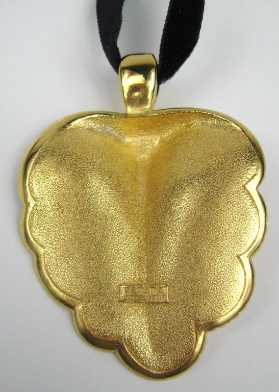 Women's  1980s Escada Gold Leaf Necklace, New never Worn  For Sale