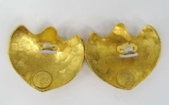 Dominique Aurientis Gripoix glass Shield Earrings New, Never Worn