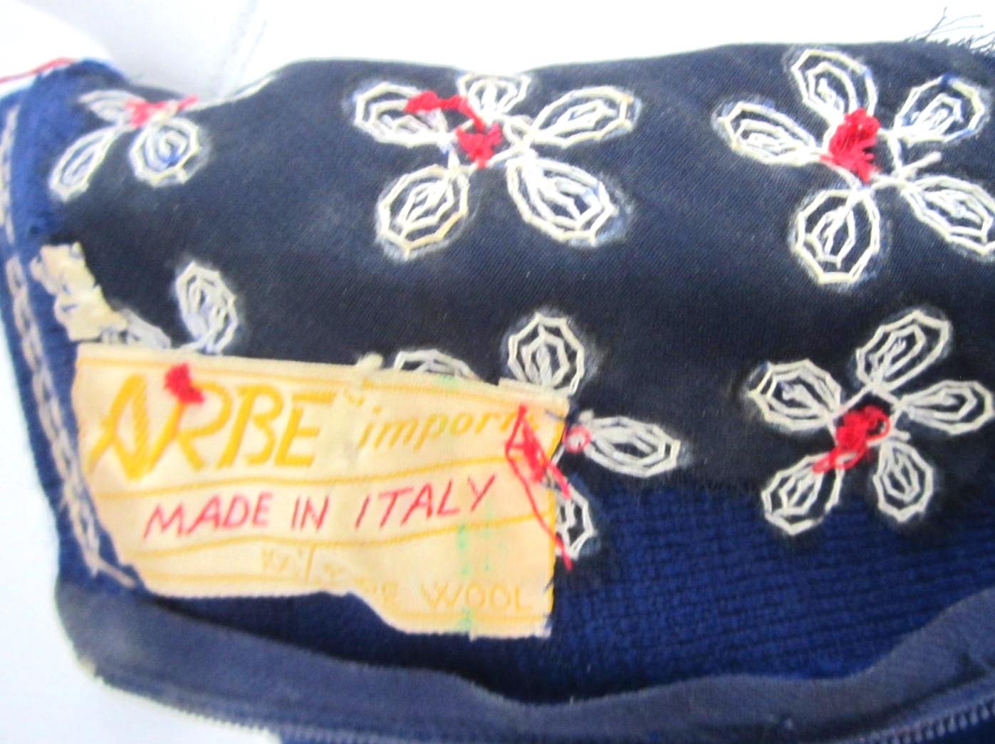 1940s Skirt Set Hand Beaded Floral Italian Import Blue 5