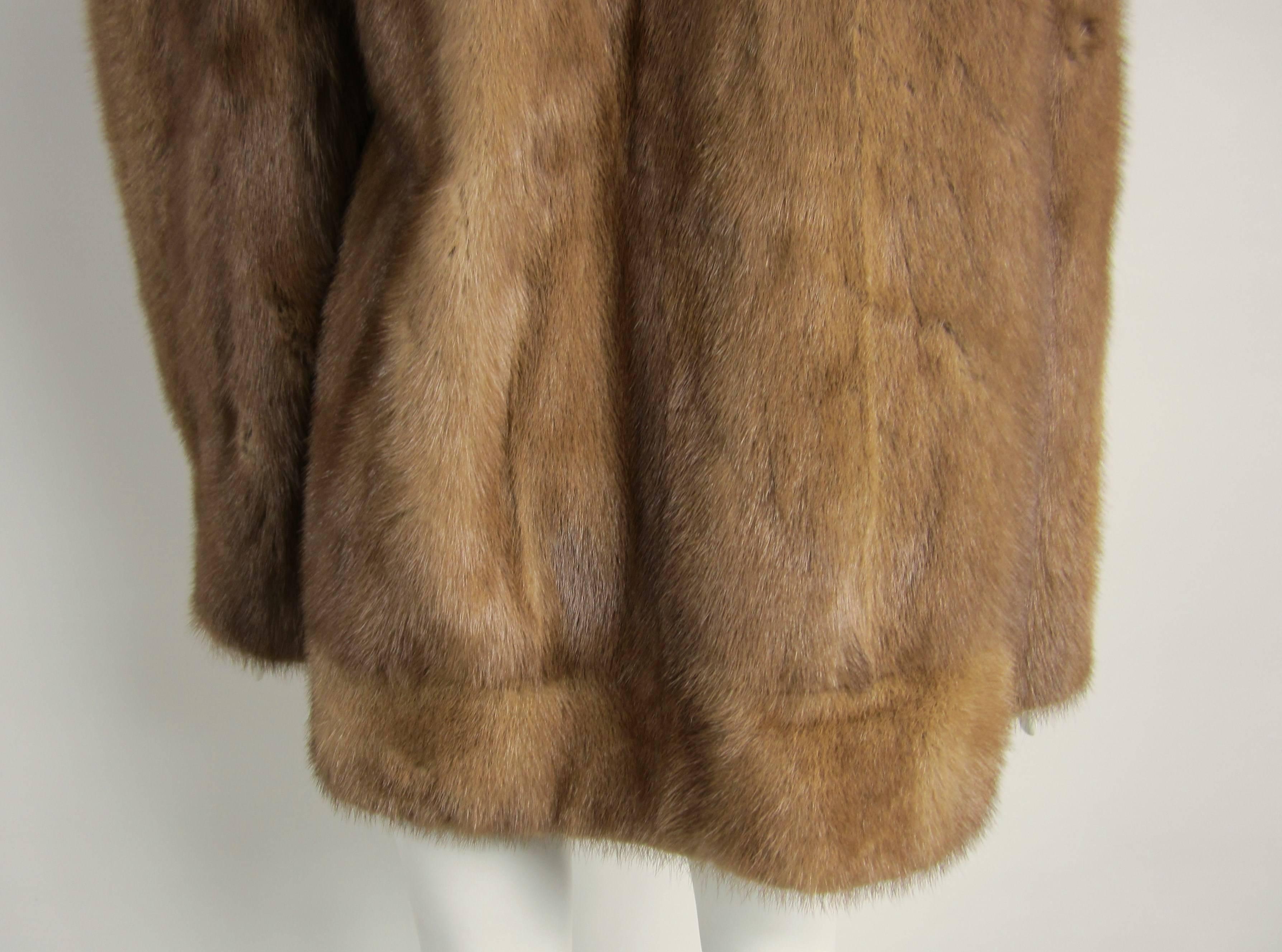  Pastel Mink Fur Jacket - 1960's Hollywood Glam Vintage Damen