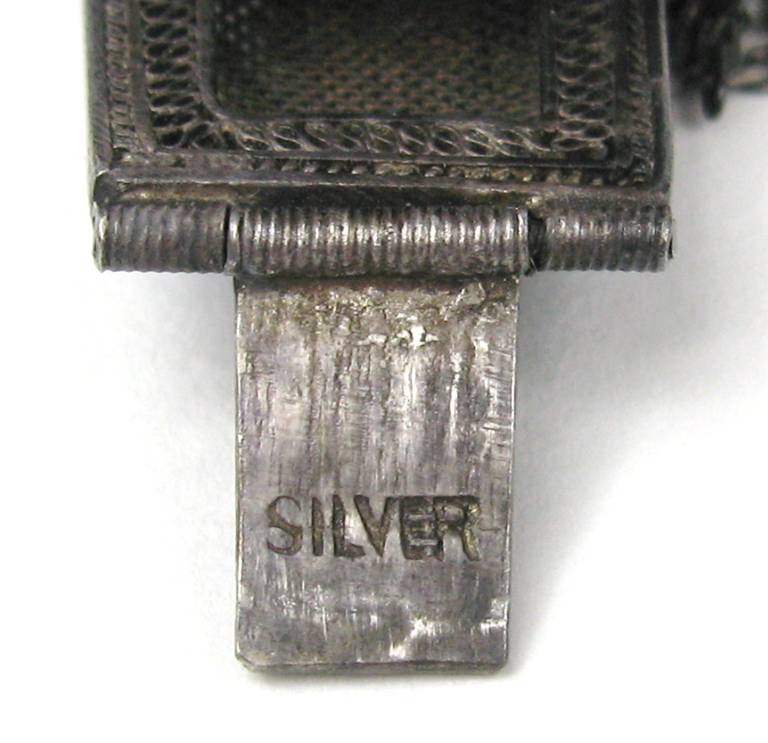 Chinesische Emaille Türkis Silber Gliederglieder  Armbänder im Angebot 1