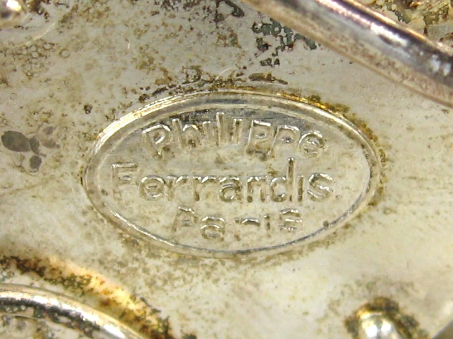 Philippe Ferrandis - Superbe bracelet manchette en perles, jamais porté, années 1990 en vente 1