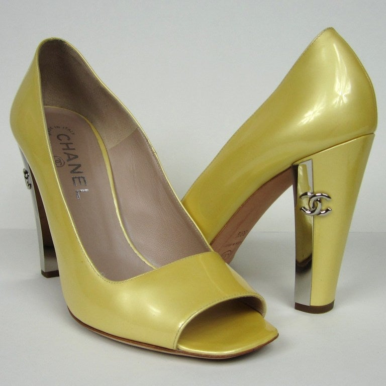 chanel yellow shoes