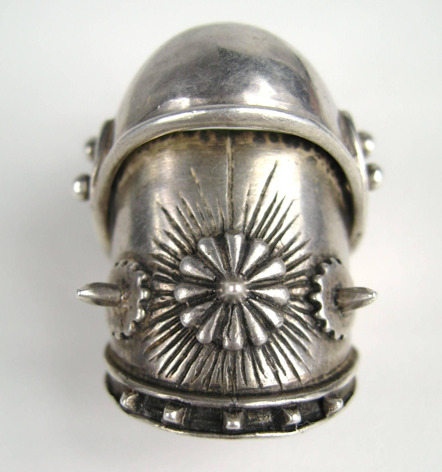 sterling silver armor ring
