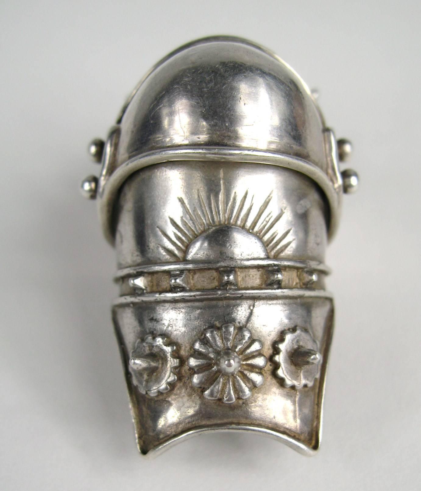 sterling silver armor ring