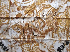 Silk Escada Musical themed Scarf Never worn New Old Stock 1980s