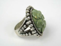 Stephen Dweck Sterling Silver Floral Carved Ring New, Never Worn 1992
