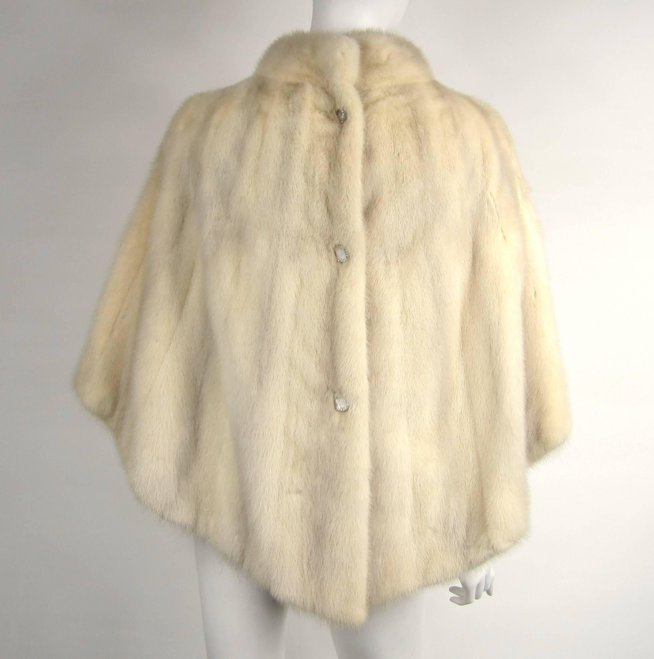 white mink cape