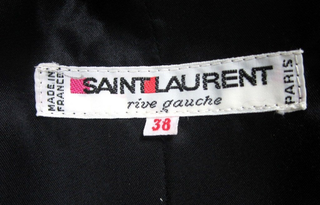 Yves Saint Laurent YSL Collection Silk Gown Velvet Black  For Sale 4