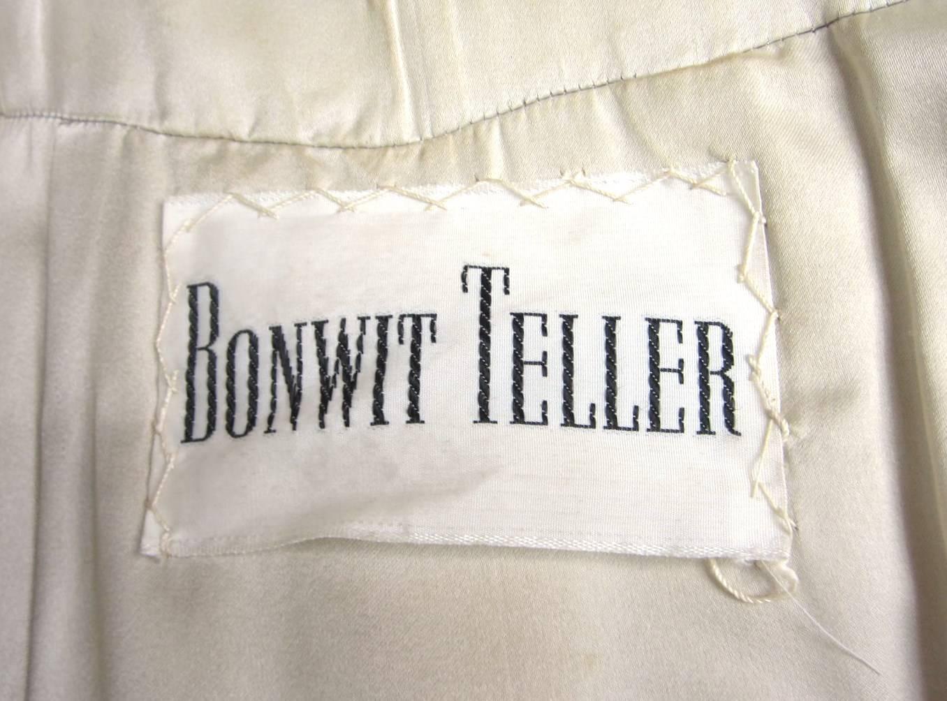 Pearl Mink Portrait Collar Stroller Coat Jacket Bonwit Teller In Good Condition In Wallkill, NY