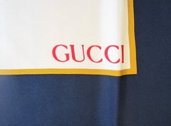Gucci Silk Scarf Mallards Ducks Birds in Flight New, Never Worn 1990s