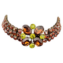 Collana di strass marrone Greene 
Greene Dominique Aurientis, mai indossata negli anni 
80