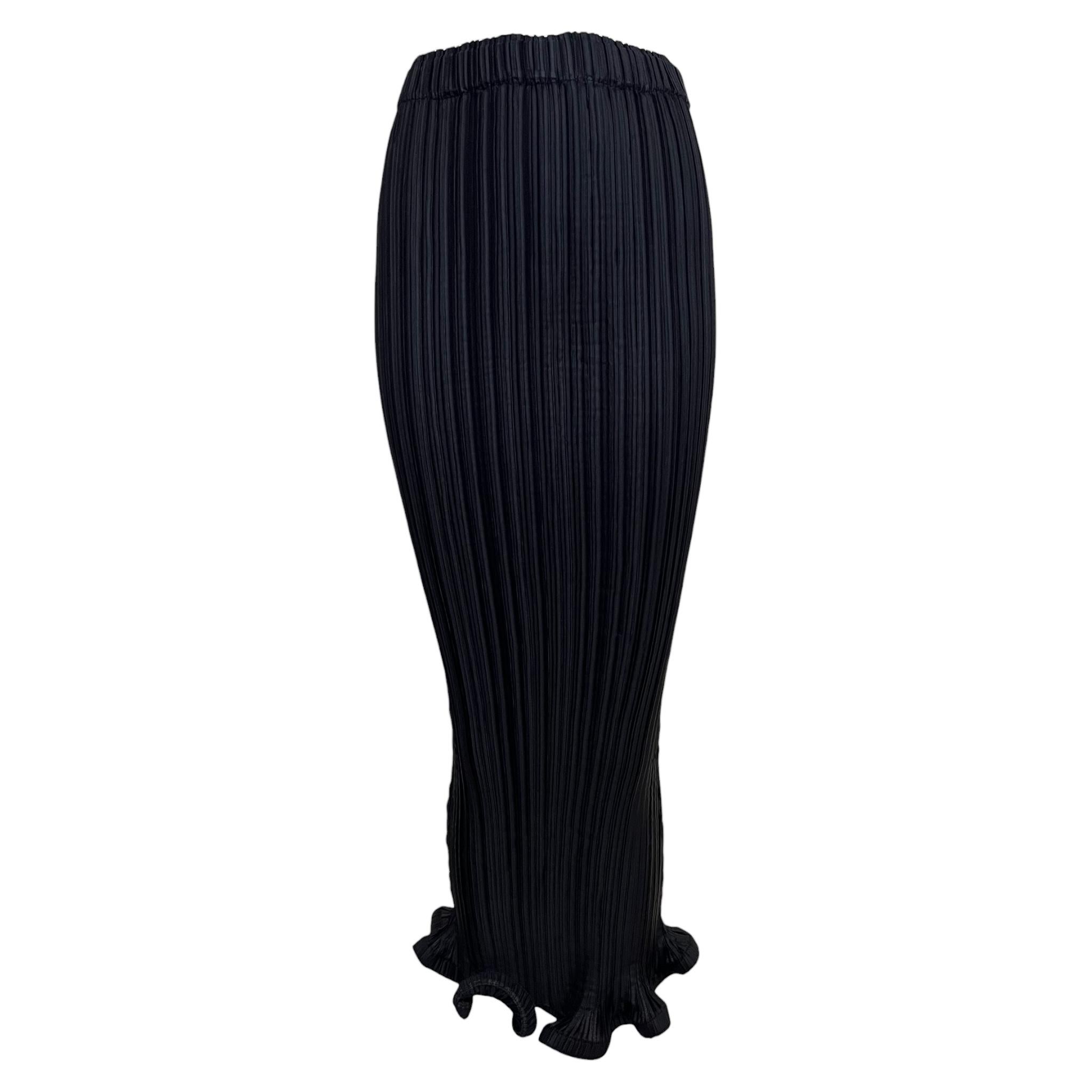 Issey Miyake Pleats Please Spring 1997 Black Trumpet Hem Ensemble