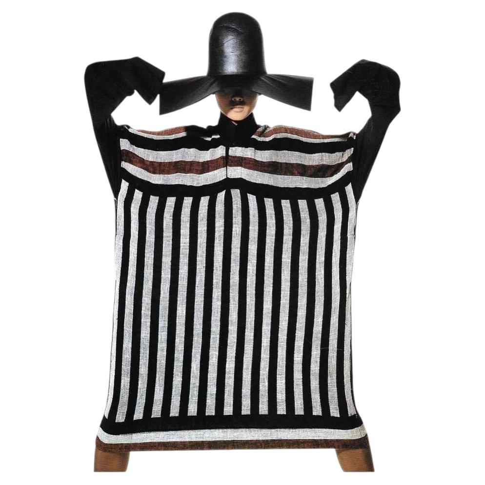 Issey Miyake SS 1985 Striped Tunic Button Up Shirt, as seen in Irving Penn Image