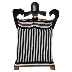 Issey Miyake SS 1985 Striped Tunic Button Up Shirt, as seen in Irving Penn Image