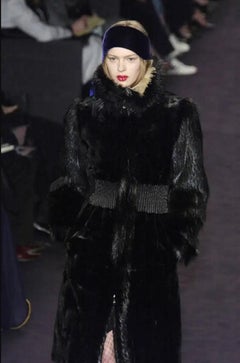 Yves Saint Laurent by Tom Ford Fall 2003 Light Brown Petit Gris and Fox Fur Coat