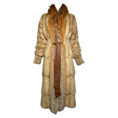 Yves Saint Laurent by Tom Ford Fall 2003 Light Brown Petit Gris and Fox Fur Coat