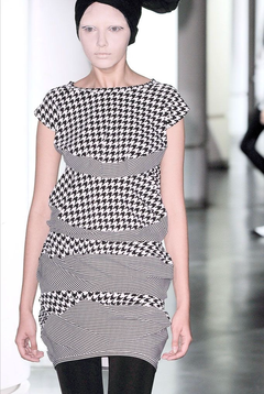 Junya Watanabe Comme des Garçons Spring 2010 Black and White Houndstooth Dress