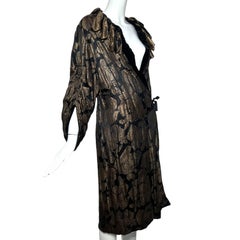 1920's Gold Lamé and Black Velvet Art Deco Opera Coat