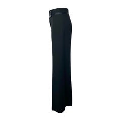 Chanel Autumn 2006 Black Crepe Wool Tuxedo Pants