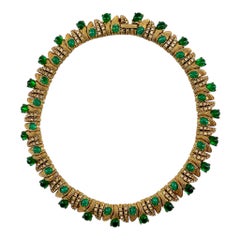 Ciner 1960's 'Jewels of India' Gold Plated Necklace and Bracelet Set