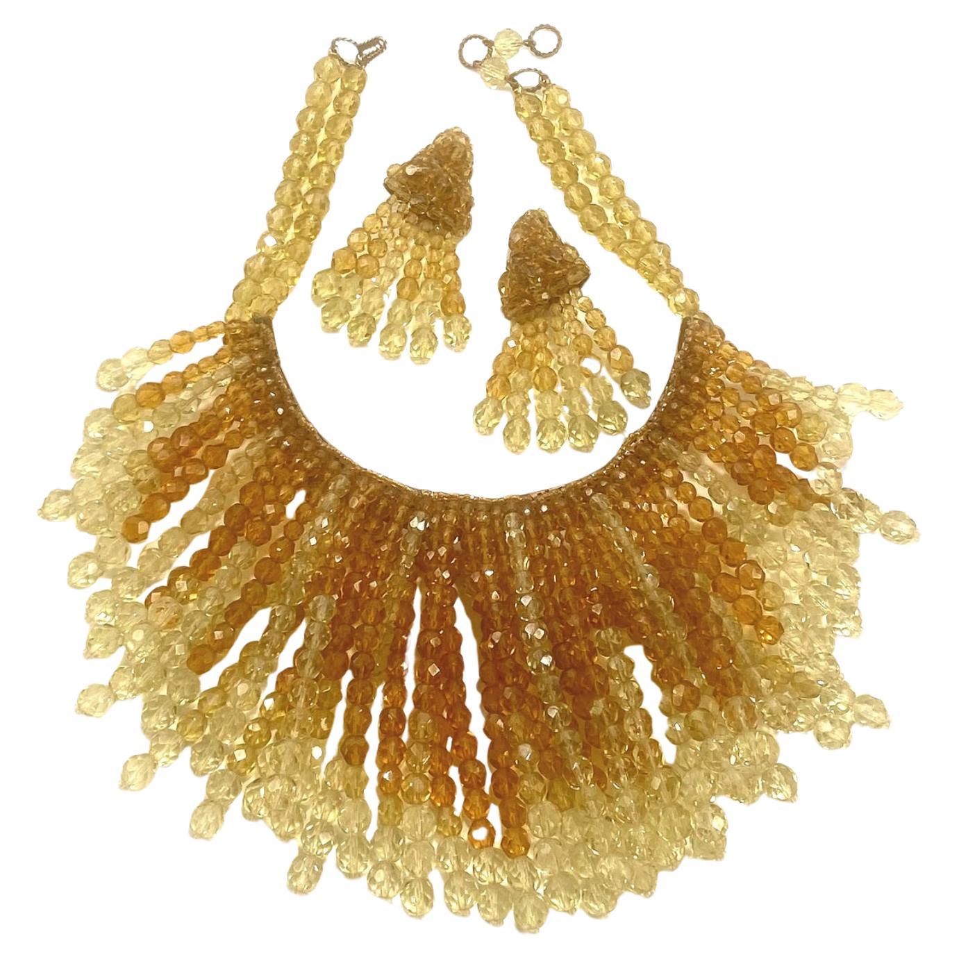 Coppola e Toppo  Set di collana e orecchini a cascata in vendita