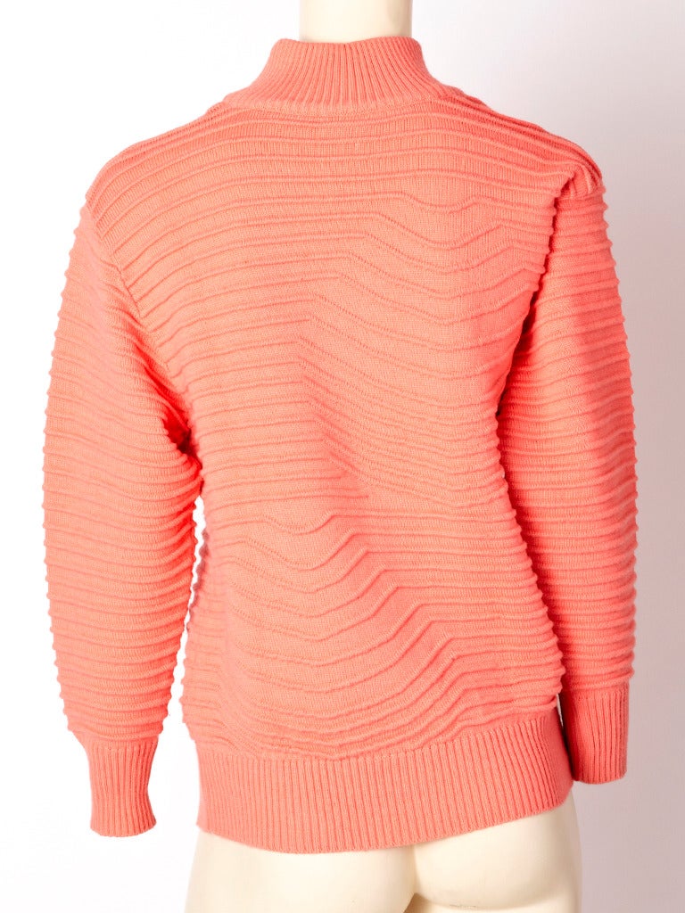 Orange Courreges Turtleneck Sweater