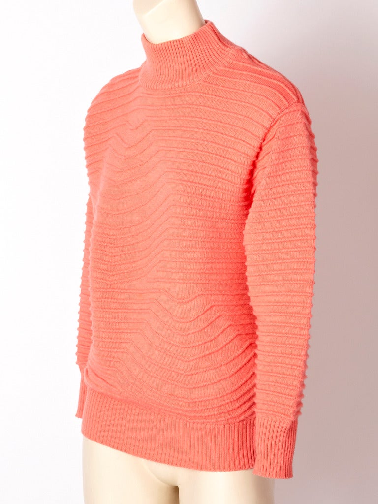 Courreges, salmon toned, textured, 