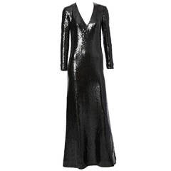 Vintage Don Sayres Sequined Evening Dress