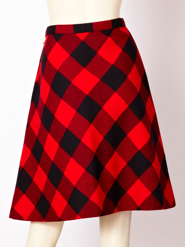 Valentino Couture Plaid Skirt In Excellent Condition In New York, NY